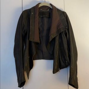 Yigal Azrouel brown leather jacket